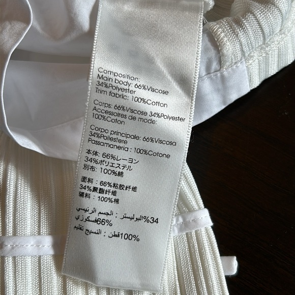 3.1 Philip Lim slip cuff top size small cream& white - Picture 8 of 8